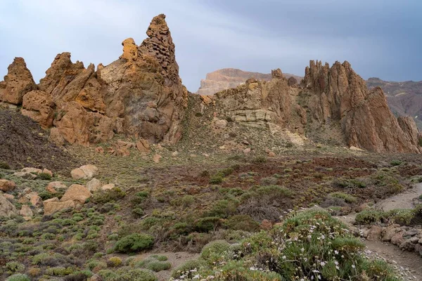Teide Ulusal Parkı Tenerife Kanarya Adaları Ndaki Roques Garcia Nın — Stok fotoğraf