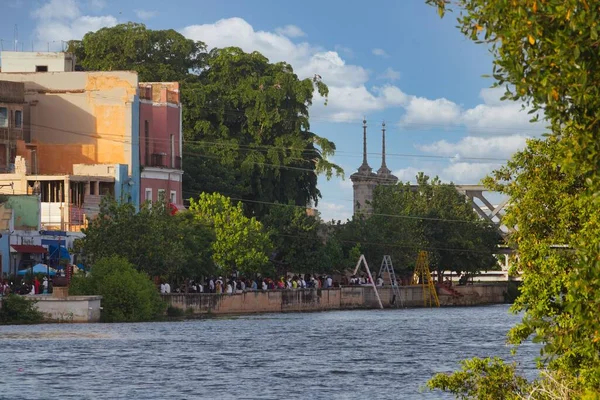 View Narvaez Street Other Side San Juan River Matanzas Cuba — Stock Photo, Image