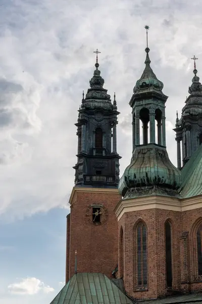 Torens Van Piotr Pawel Kathedraal Gebouw Het Tumski Eiland — Stockfoto