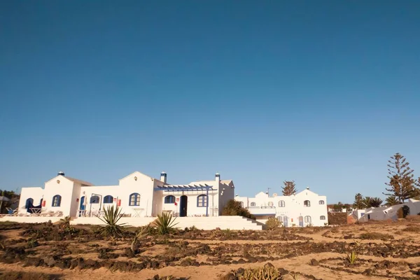 Die Weißen Häuser Dorf Charco Del Palo Auf Lanzarote Kanarische — Stockfoto