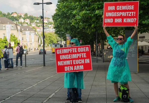 Stuttgart Tyskland Juni 2022 Kingstreet Detta Var Liten Protest Mot — Stockfoto
