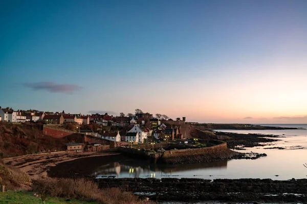 High Angle Shot East Neuk Scotland Sunrise — Stock Photo, Image