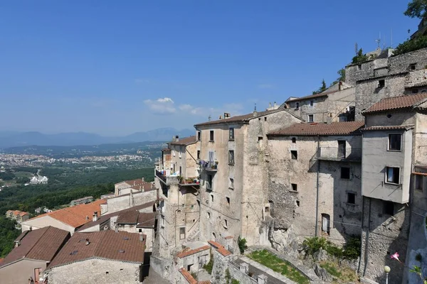 Panoramic View Molise Village Pesche Italy — Fotografia de Stock