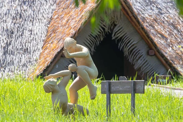 Eine Spielende Kinderskulptur Zapata Kuba — Stockfoto