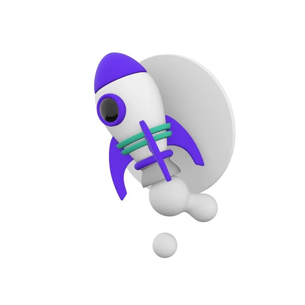 Render Space Rocket — Stock Photo, Image