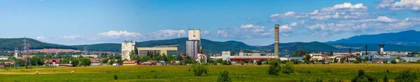 Paisaje Panorámico Zona Industrial Ciudad Reghin Rumania Mures Verano — Foto de Stock