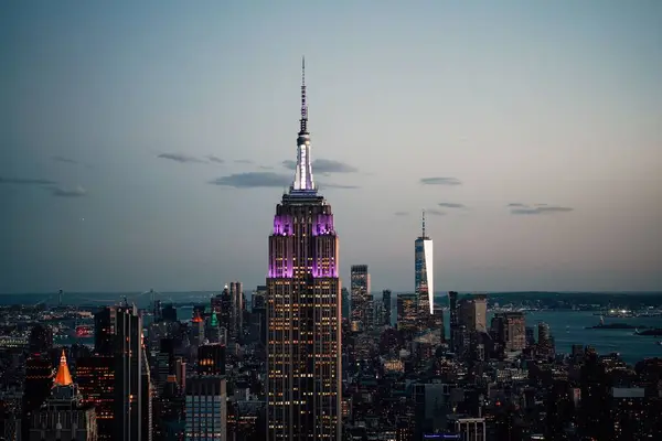 Paesaggio Urbano Del Famosissimo Empire State Building New York New — Foto Stock