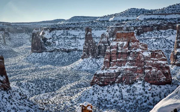Avkopplande Utsikt Över Grand Canyon Arizona Usa Vintern — Stockfoto