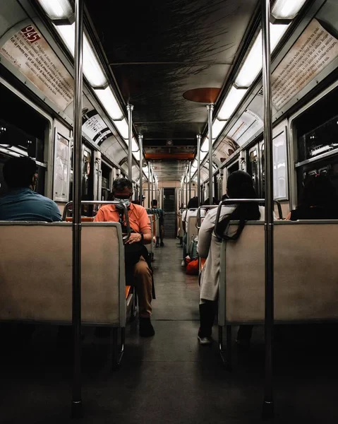 Vertikální Pohled Obyčejný Den Metru Santiagu Chile — Stock fotografie