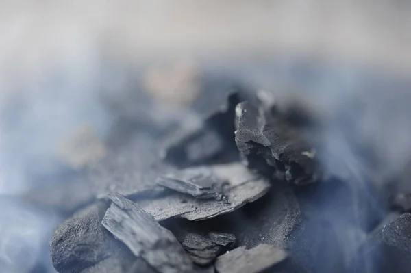 Blurry Macro Coal Just Starting Burn — Stock Photo, Image