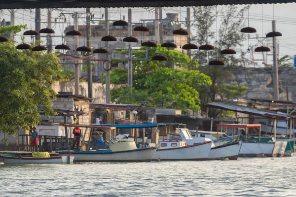 Ein Hafen Mit Schiffen Rio San Juan Matanzas Kuba — Stockfoto