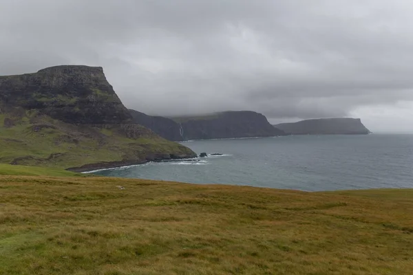 Paysage Neist Point Sous Ciel Sombre Sur Île Skye Écosse — Photo