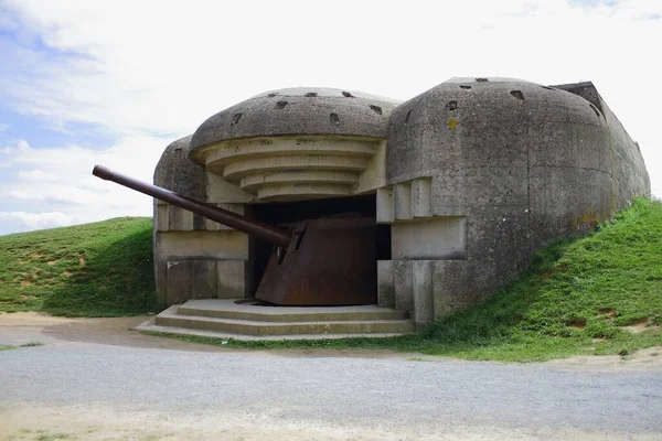 Longies Sur Mer Batterij Duitse Artillerie Geplaatst Normandië — Stockfoto