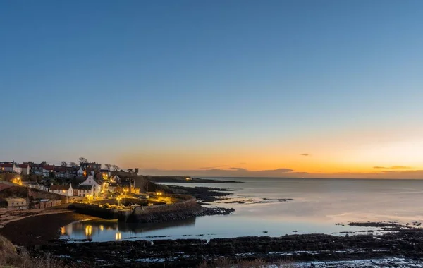 Tiro Ângulo Alto East Neuk Escócia Nascer Sol — Fotografia de Stock