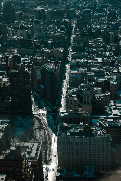 纽约市的一个垂直的高角度 — 图库照片