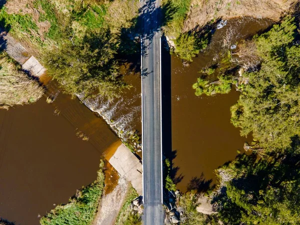 Vue Aérienne Pont Routier Sur Seven River Australie — Photo