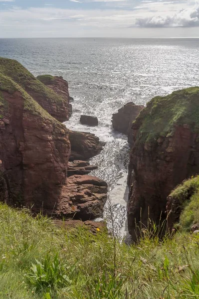 Vue Verticale Une Baie Rocheuse Écosse — Photo