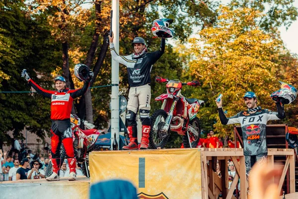 Ganadores Rallye Enduro Duro Todoterreno Red Bull Romaniacs Ciudad Sibiu —  Fotos de Stock