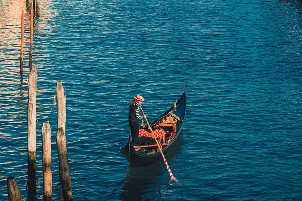 Ein Mann Einem Fischerboot — Stockfoto