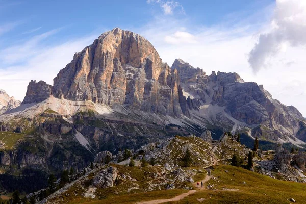 Top Rocky Mountain Blue Cloudy Sky — Stock Photo, Image