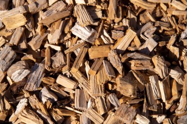 Küçük ahşap parçalarının yakın çekim görüntüsü - arka plan için harika.