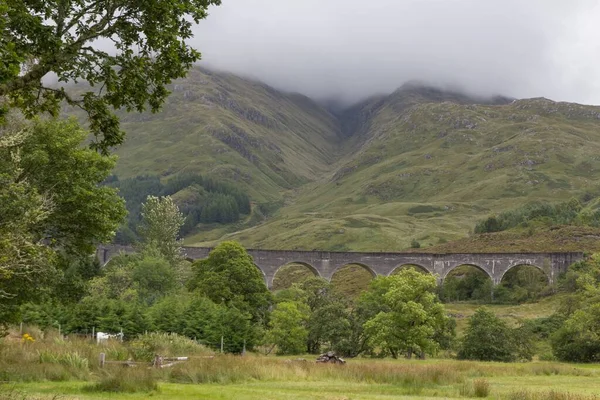 Glenfinnan Viaduct Famosa Ponte Harry Potter Escócia Reino Unido — Fotografia de Stock