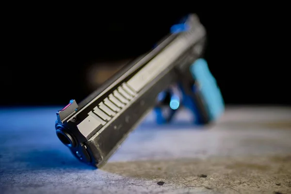 Close Shot Black Handgun — Stock Photo, Image