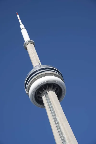 Plan Vertical Angle Bas Tour Sur Fond Ciel Bleu Toronto — Photo