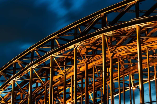 Ein Malerischer Blick Auf Die Hohenzollernbrücke Köln Bei Nacht — Stockfoto