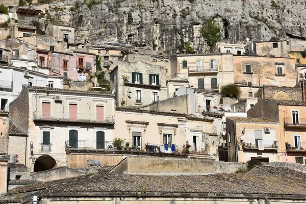 Casas Antiguas Con Fachadas Amarillas Modica Ciudad Siciliana Italia —  Fotos de Stock