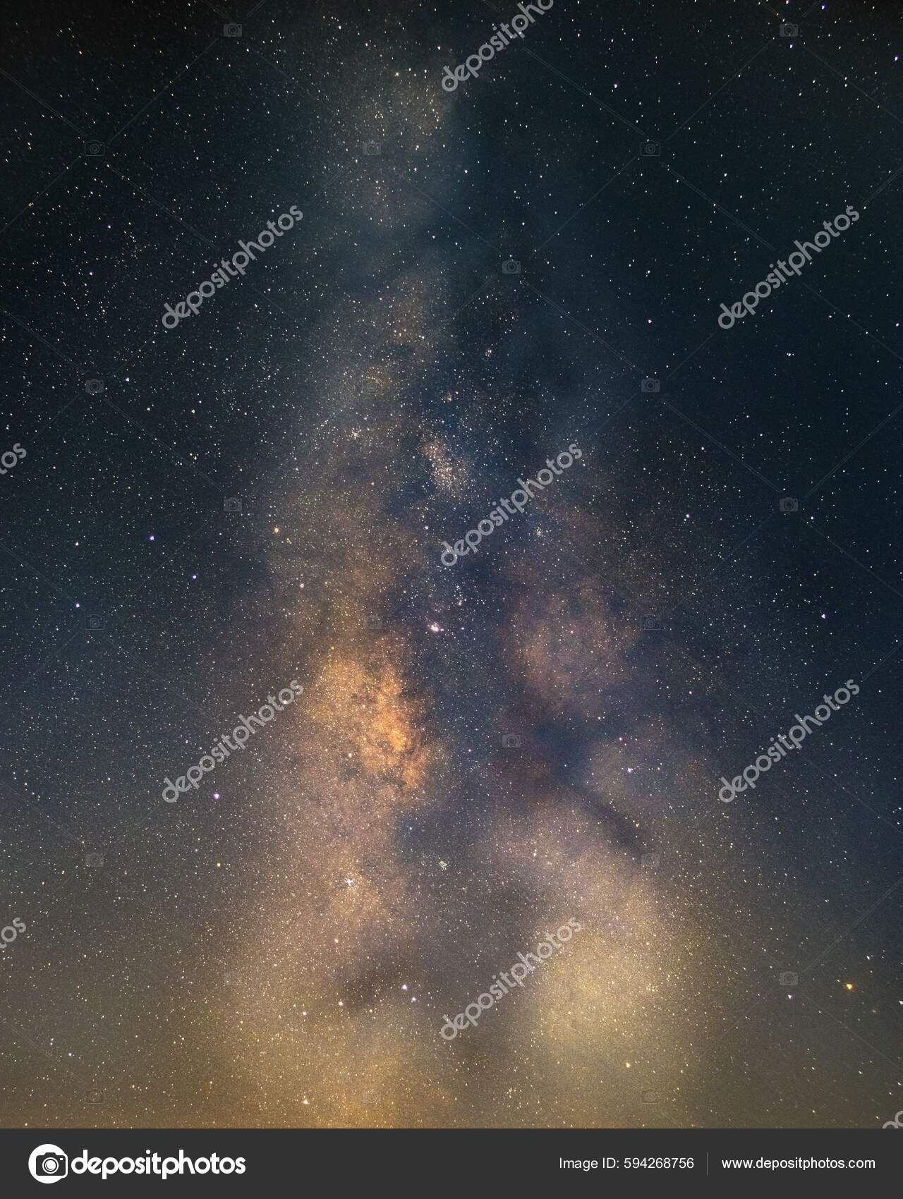 Milky Way Core Photographed Using Image Stacking Shot Canon 90D