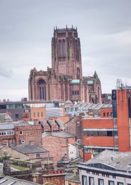 Liverpool Katedrali ve Skline 'ın yığın resmi