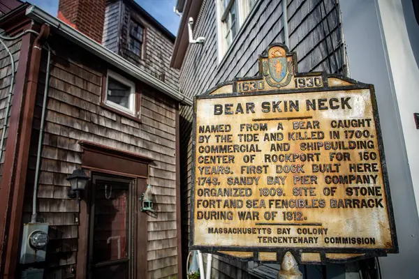 Винтажный Исторический Знак Медвежья Шея Улице — стоковое фото