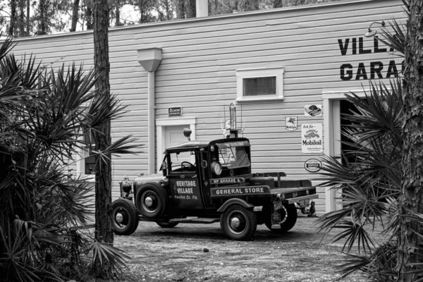 Cliché Monochrome Voiture Vintage Floride — Photo