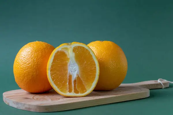 Egy Közeli Kép Vágott Narancs Fórumon — Stock Fotó
