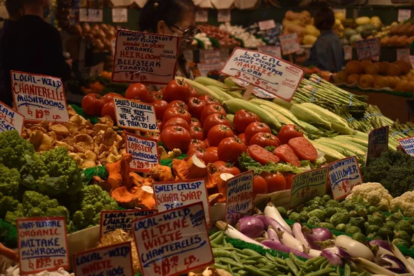 Legumes Frescos Mercado Local Dos Agricultores — Fotografia de Stock