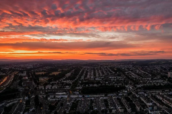 Brighton Ngiltere Nin Muhteşem Günbatımı Şehir Manzarası — Stok fotoğraf