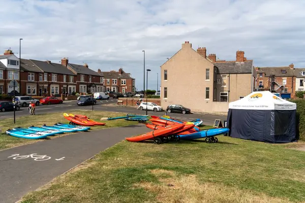 Stand Paddleboards Kayaks Hire Village Cullercoats — Stock Photo, Image