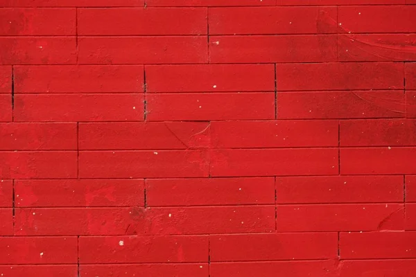 Tło Czerwono Malowanej Ceglanej Ściany — Zdjęcie stockowe