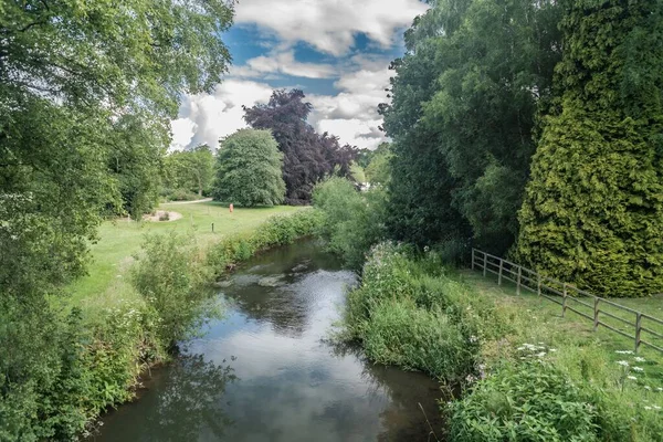 River Trent Sunny Day Landscape Staffordshire Verenigd Koninkrijk — Stockfoto