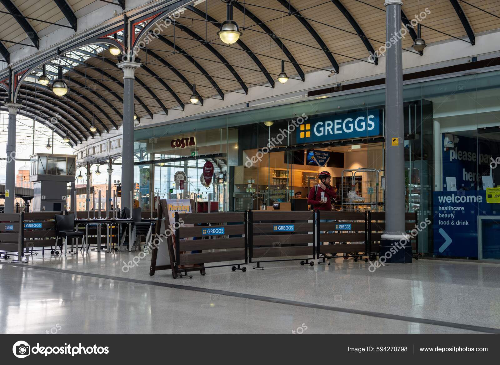 Branches Costa Coffee Greggs Newcastle Tyne Uk's Central Station