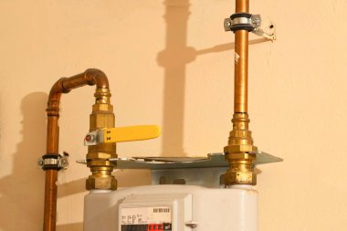 İç gaz hattı manzarası, kaldıraç kapalı, gaz yok.