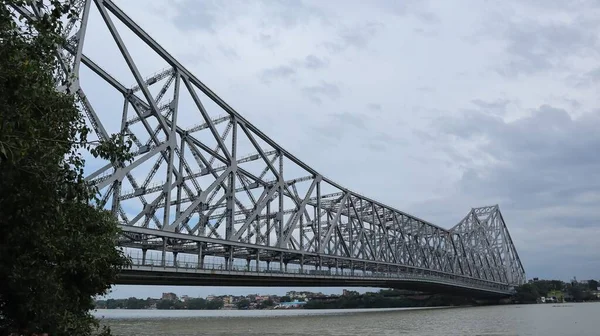 Howrah Bridge Commissed 1943 Κατασκευάστηκε Στον Ποταμό Χούγκλι Καλκούτα Ινδία — Φωτογραφία Αρχείου