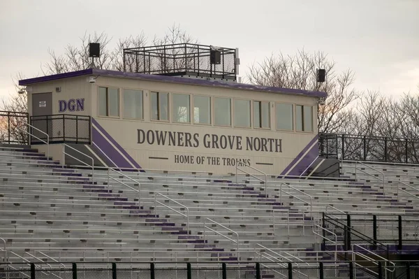 Stadion Downers Grove North High School Při Západu Slunce Tiskové — Stock fotografie