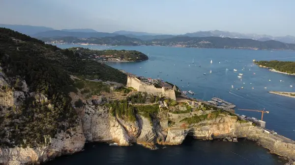 Vista Aérea Costa Rochosa Porto Venere Itália — Fotografia de Stock