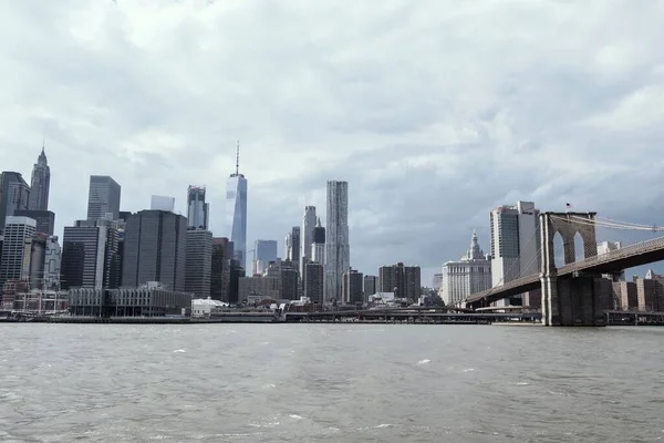 Skyline Blick Vom East River New York — Stockfoto