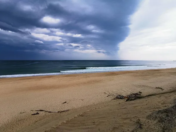 Dramatischer Blick Auf Einen Herannahenden Sturm Über Dem Ozean — Stockfoto