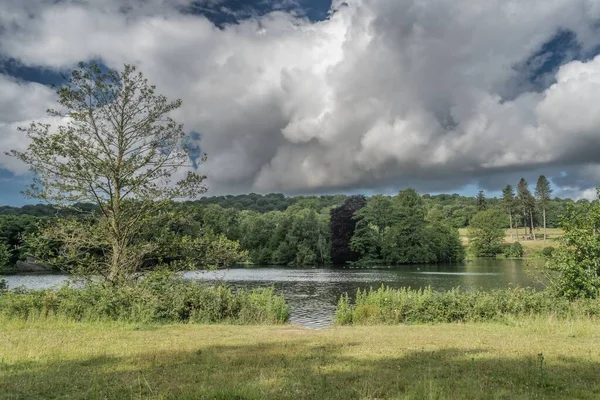 Paisaje Verano Del Río Staffordshire Lakeside Stoke Trent Reino Unido — Foto de Stock
