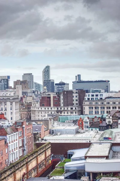 Abgestimmtes Bild Der Skyline Von Liverpool Launischer Look — Stockfoto