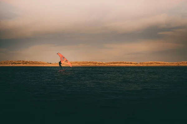 Person Kite Surfing Coast Denmark — Stock Photo, Image